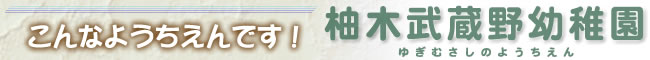 武蔵野幼稚園はこんなようちえんです